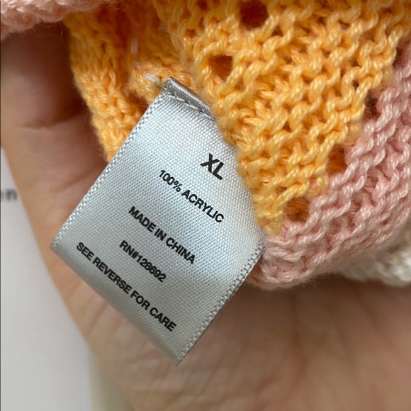 Madden Girl Multicolor Crochet Long Sleeve Top - Picture 5 of 5